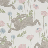 CLARKE AND CLARKE F1190/03.CAC.0 MARCH HARE PASTEL Fabric - Eade's Wallpaper