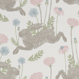 CLARKE AND CLARKE F1190/03.CAC.0 MARCH HARE PASTEL Fabric - Eade's Wallpaper