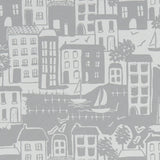 CLARKE AND CLARKE F1196/02.CAC.0 WATERSIDE GREY Fabric - Eade's Wallpaper