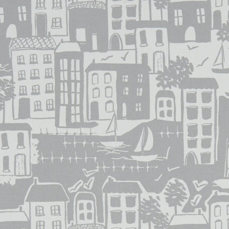 CLARKE AND CLARKE F1196/02.CAC.0 WATERSIDE GREY Fabric - Eade's Wallpaper