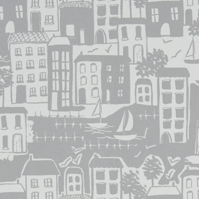 CLARKE AND CLARKE F1196/02.CAC.0 WATERSIDE GREY Fabric - Eade's Wallpaper