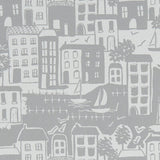 CLARKE AND CLARKE F1196/02.CAC.0 WATERSIDE GREY Fabric - Eade's Wallpaper