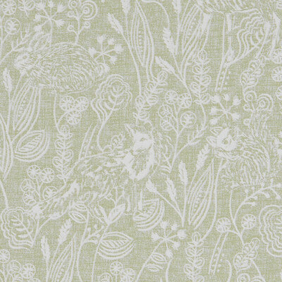 CLARKE AND CLARKE F1197/03.CAC.0 WESTLETON SAGE Fabric - Eade's Wallpaper