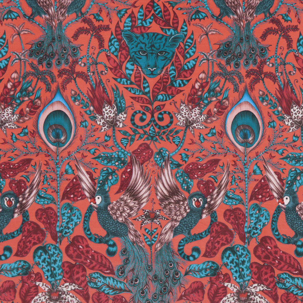 CLARKE AND CLARKE F1206/01.CAC.0 AMAZON VELVET RED Fabric - Eade's Wallpaper