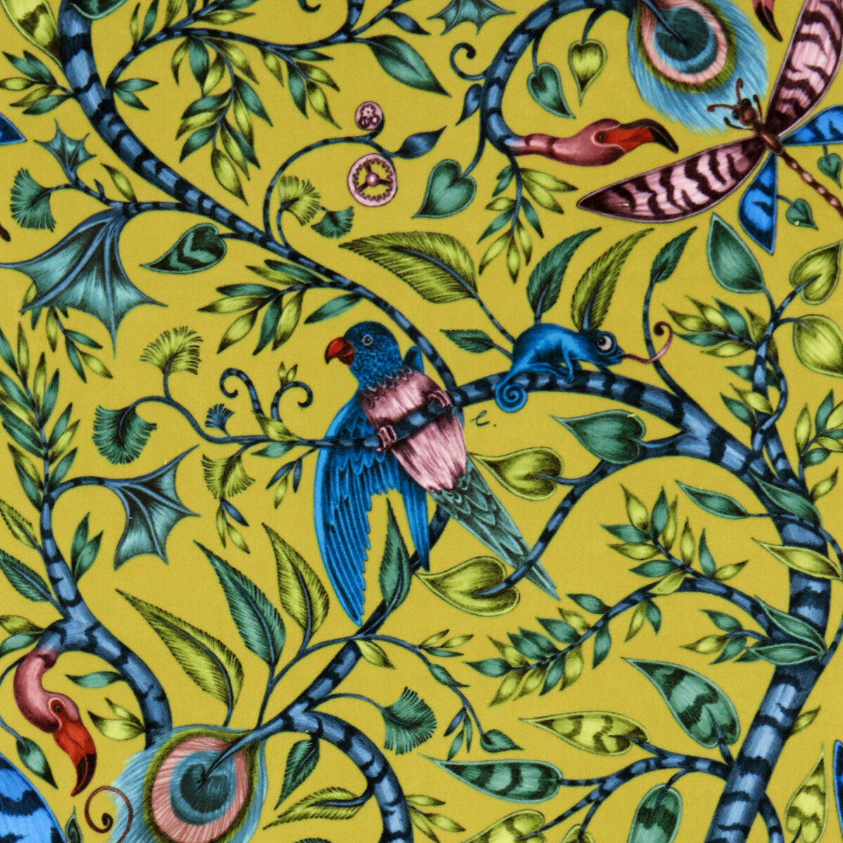 CLARKE AND CLARKE F1212/01.CAC.0 ROUSSEAU VELVET LIME Fabric - Eade's Wallpaper
