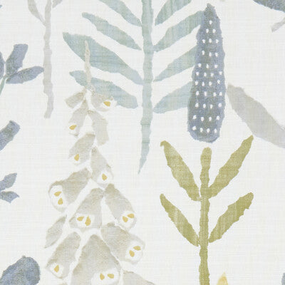 CLARKE AND CLARKE F1232/01.CAC.0 BELLFLOWER CHAMBRAY/HONEY Fabric - Eade's Wallpaper