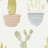 CLARKE AND CLARKE F1233/04.CAC.0 CACTUS PASTEL Fabric - Eade's Wallpaper