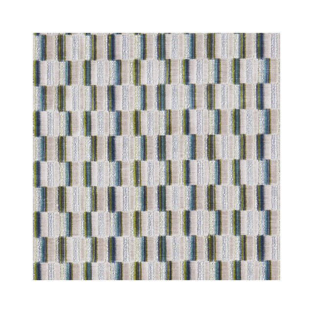 CLARKE AND CLARKE F1240/05.CAC.0 CUBIS PEACOCK Fabric - Eade's Wallpaper