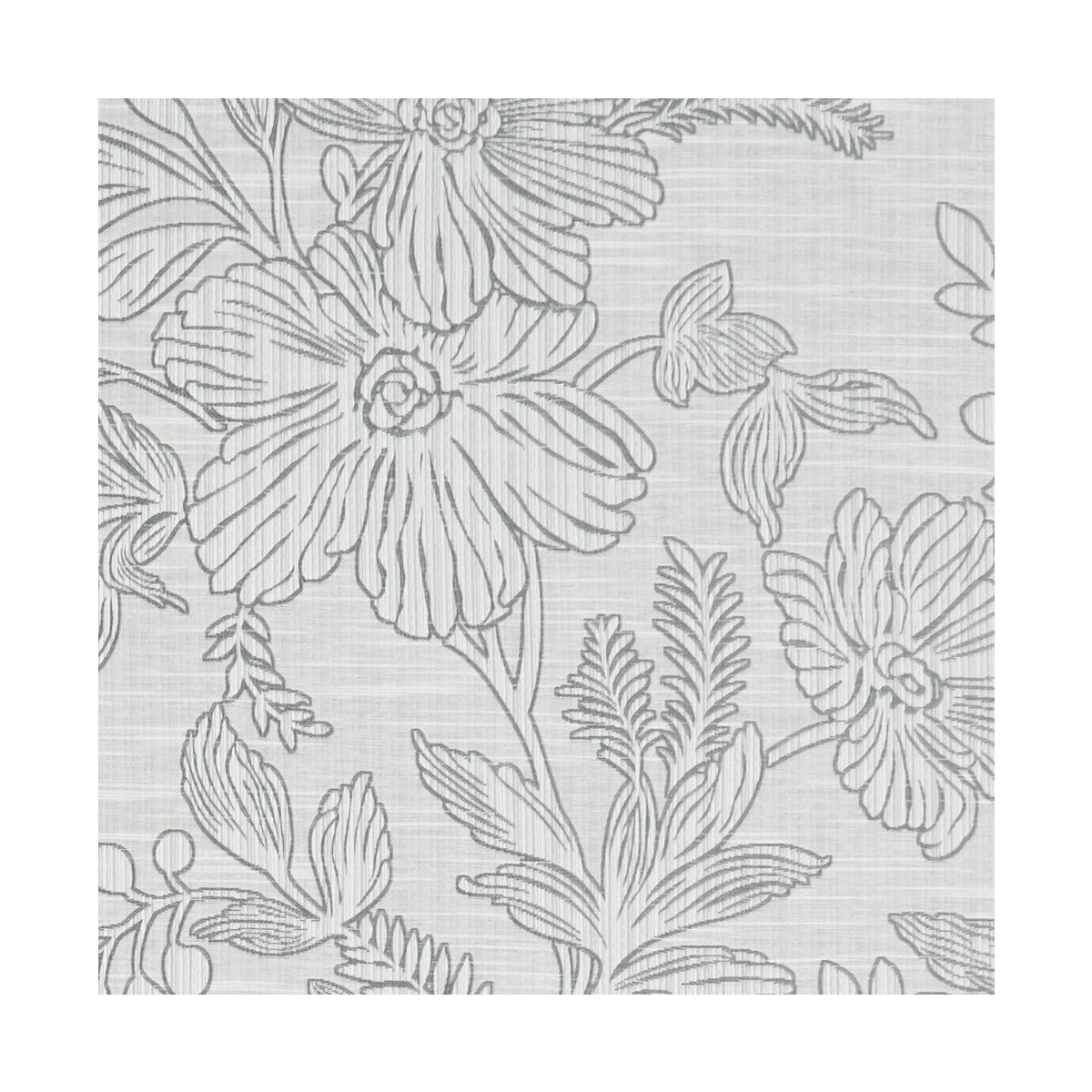 CLARKE AND CLARKE F1245/07.CAC.0 HOLLYHURST SILVER Fabric - Eade's Wallpaper