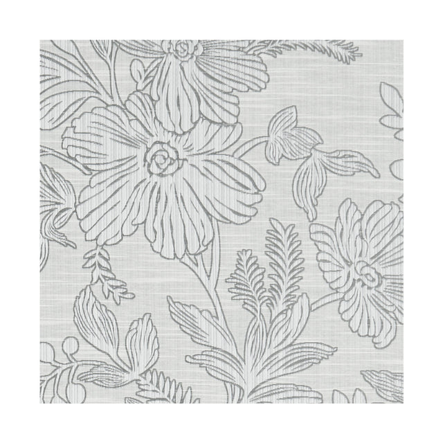 CLARKE AND CLARKE F1245/07.CAC.0 HOLLYHURST SILVER Fabric - Eade's Wallpaper