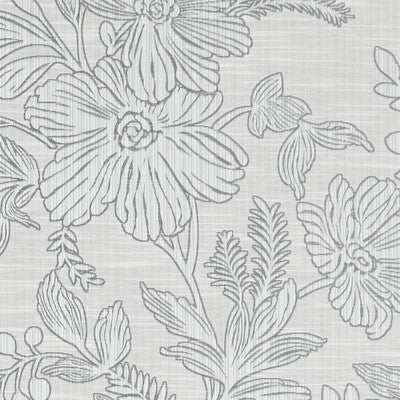 CLARKE AND CLARKE F1245/07.CAC.0 HOLLYHURST SILVER Fabric - Eade's Wallpaper