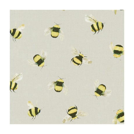 CLARKE AND CLARKE F1255/02.CAC.0 BEES TAUPE Fabric - Eade's Wallpaper