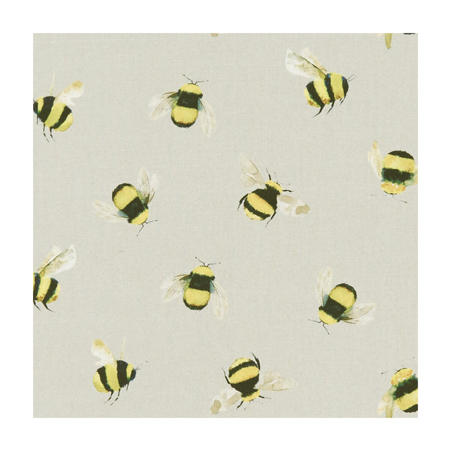 CLARKE AND CLARKE F1255/02.CAC.0 BEES TAUPE Fabric - Eade's Wallpaper