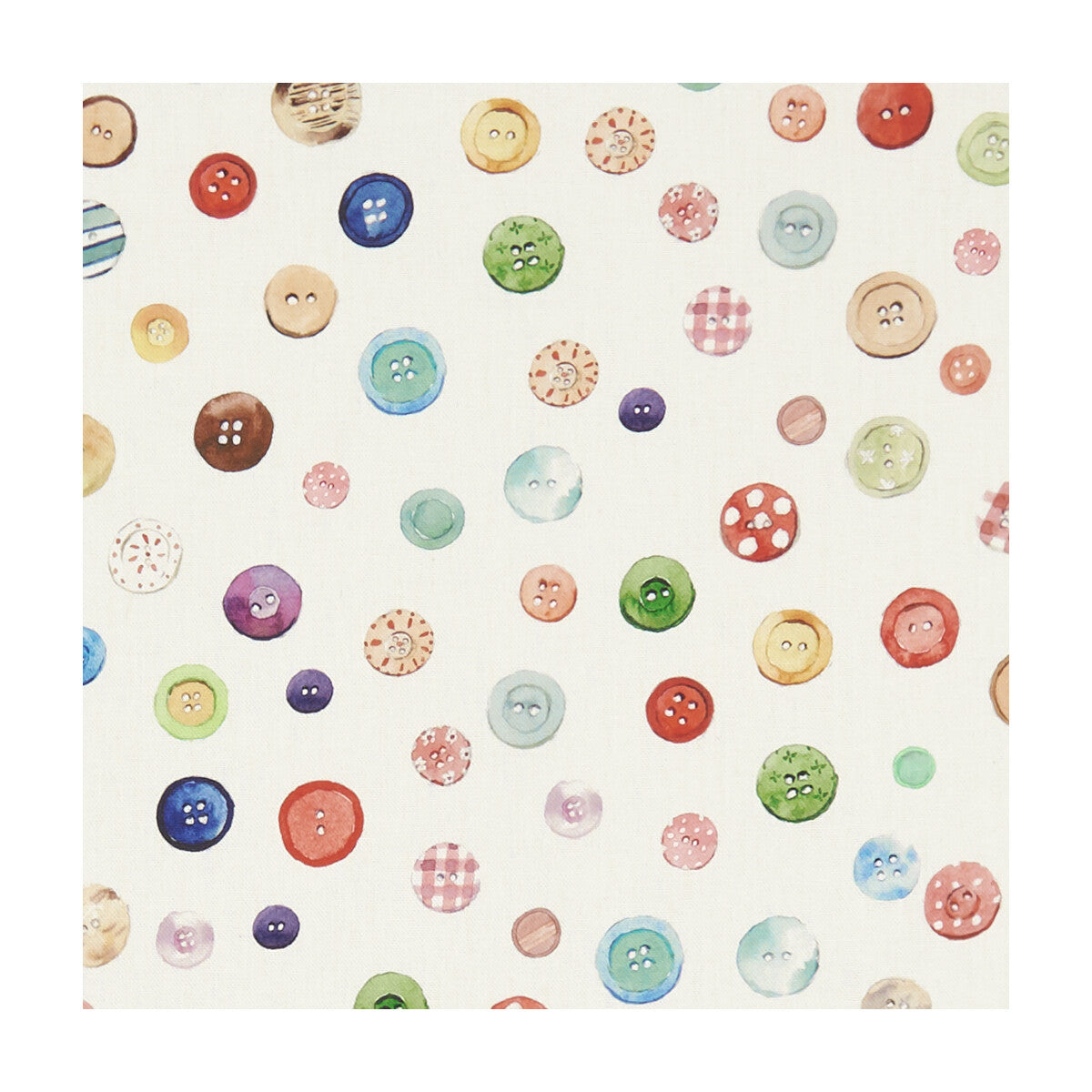 CLARKE AND CLARKE F1259/01.CAC.0 BUTTON BOX CREAM Fabric - Eade's Wallpaper