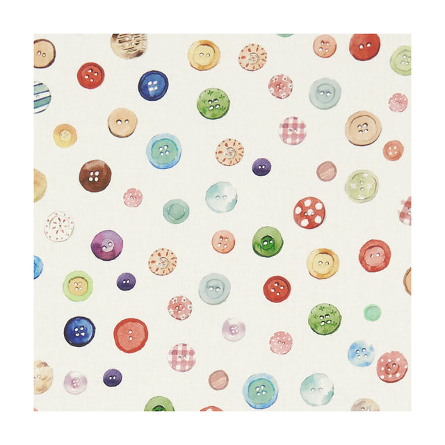CLARKE AND CLARKE F1259/01.CAC.0 BUTTON BOX CREAM Fabric - Eade's Wallpaper