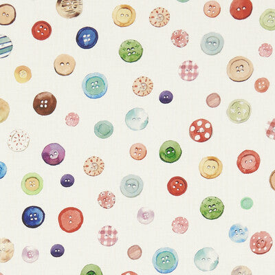 CLARKE AND CLARKE F1259/01.CAC.0 BUTTON BOX CREAM Fabric - Eade's Wallpaper