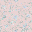 COLE & SON F125/1001.CS.0 HUMMINGBIRDS SILK BLUSH Fabric - COLE & SON SELECTION OF HUMMINGBIRDS