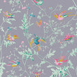 COLE & SON F125/1002.CS.0 HUMMINGBIRDS SILK PURPLE Fabric - COLE & SON SELECTION OF HUMMINGBIRDS