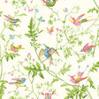 COLE & SON F125/1003.CS.0 HUMMINGBIRDS SILK PEARL Fabric - COLE & SON SELECTION OF HUMMINGBIRDS