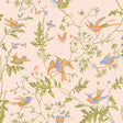 COLE & SON F125/3010.CS.0 HUMMINGBIRDS COTTON PRINT ORANGE Fabric - COLE & SON SELECTION OF HUMMINGBIRDS