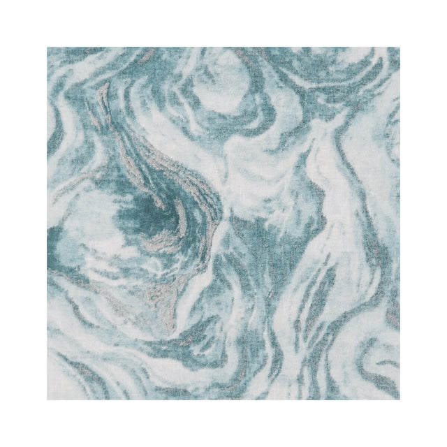 CLARKE AND CLARKE F1280/04.CAC.0 LAVICO SHEER MINERAL/KINGFISHER Fabric - Eade's Wallpaper