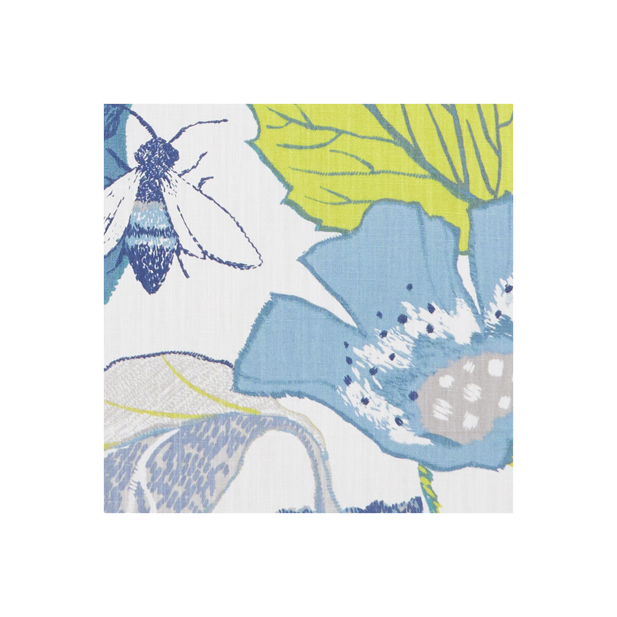 CLARKE AND CLARKE F1289/01.CAC.0 LOTUS APPLE/DENIM Fabric - Eade's Wallpaper