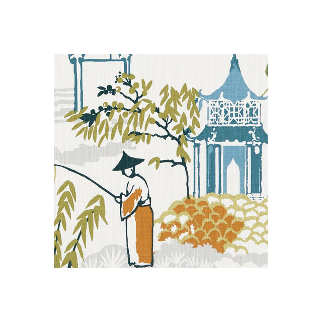 CLARKE AND CLARKE F1290/04.CAC.0 PAGODA SPICE Fabric - Eade's Wallpaper