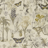 CLARKE AND CLARKE F1297/01.CAC.0 BOTANY CHARCOAL/CHARTREUSE Fabric - Eade's Wallpaper