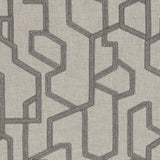 CLARKE AND CLARKE F1300/01.CAC.0 LABYRINTH CHARCOAL Fabric - Eade's Wallpaper
