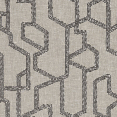 CLARKE AND CLARKE F1300/01.CAC.0 LABYRINTH CHARCOAL Fabric - Eade's Wallpaper