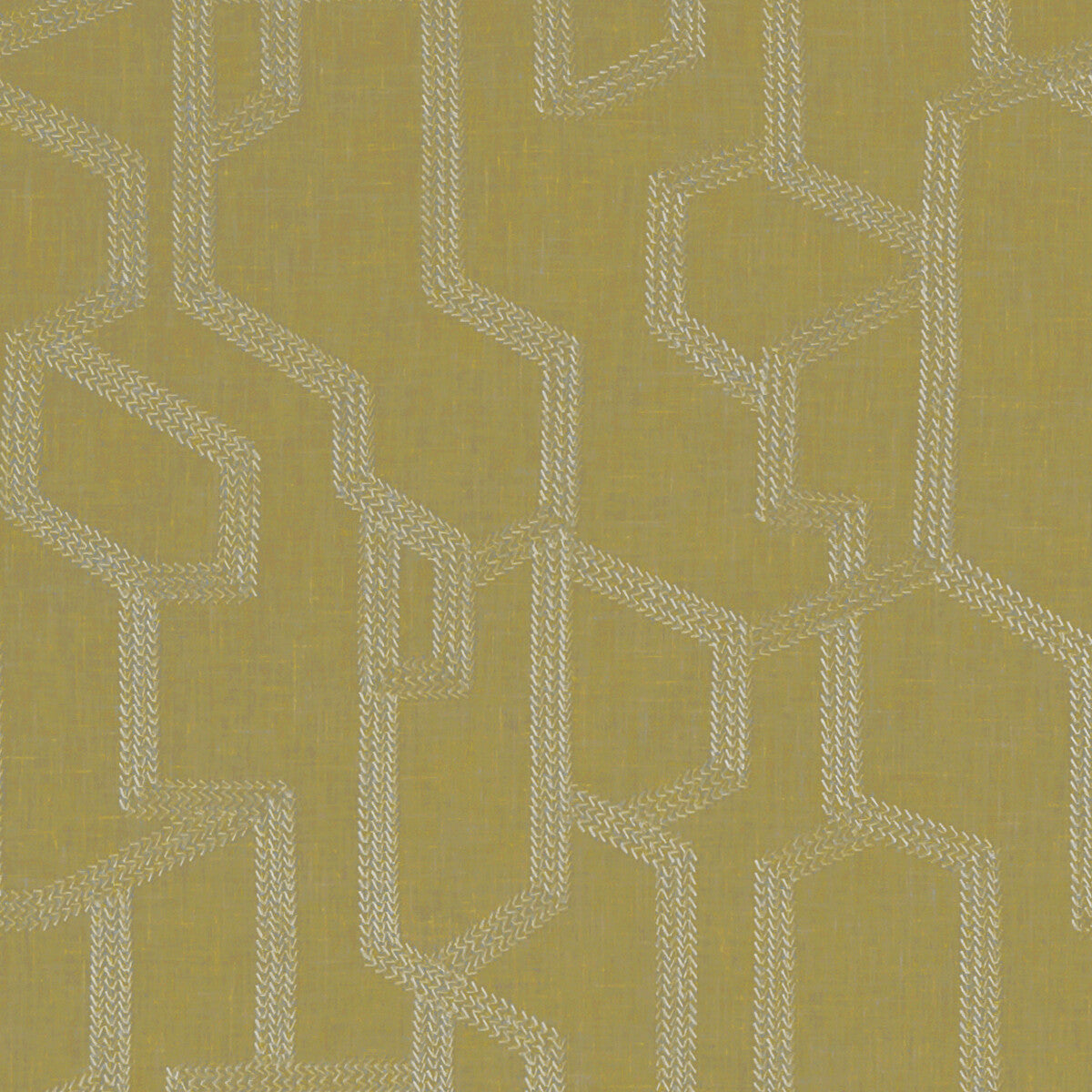 CLARKE AND CLARKE F1300/02.CAC.0 LABYRINTH CITRON Fabric - Eade's Wallpaper