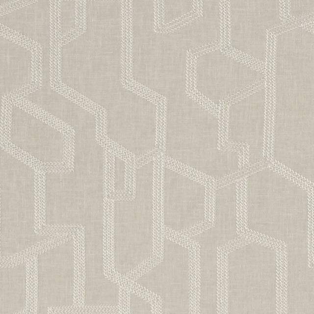 CLARKE AND CLARKE F1300/03.CAC.0 LABYRINTH LINEN Fabric - Eade's Wallpaper