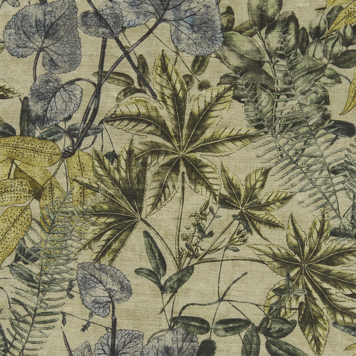 CLARKE AND CLARKE F1301/03.CAC.0 MADAGASCAR MINERAL/CITRON Fabric - Eade's Wallpaper