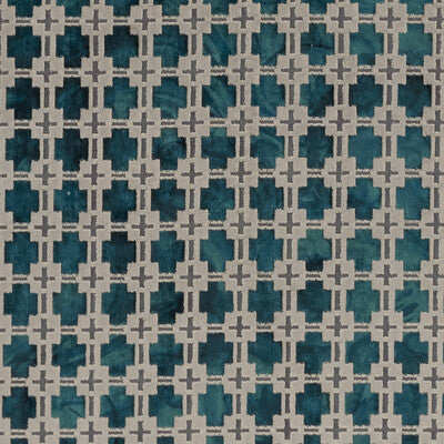 CLARKE AND CLARKE F1302/01.CAC.0 MAUI KINGFISHER Fabric - Eade's Wallpaper