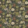 CLARKE AND CLARKE F1304/09.CAC.0 PASSIFLORA NOIR VELVET Fabric - Eade's Wallpaper