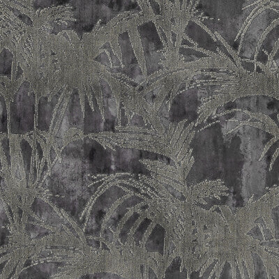 CLARKE AND CLARKE F1305/01.CAC.0 TROPICALE CHARCOAL Fabric - Eade's Wallpaper
