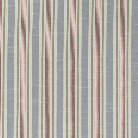 CLARKE AND CLARKE F1310/04.CAC.0 MAPPLETON DENIM/RED Fabric - Eade's Wallpaper