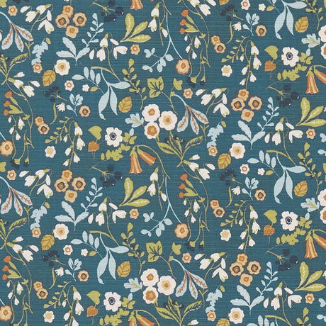CLARKE AND CLARKE F1312/02.CAC.0 ASHBEE DENIM/SPICE Fabric - Eade's Wallpaper