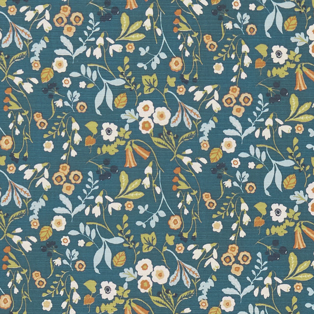 CLARKE AND CLARKE F1312/02.CAC.0 ASHBEE DENIM/SPICE Fabric - Eade's Wallpaper
