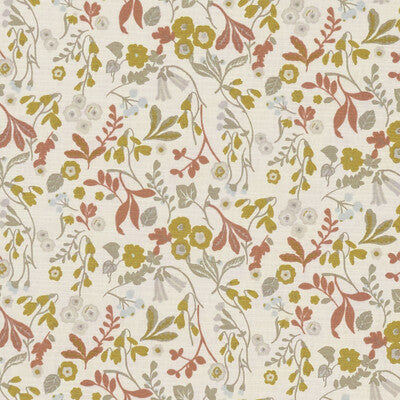 CLARKE AND CLARKE F1312/04.CAC.0 ASHBEE OCHRE Fabric - Eade's Wallpaper