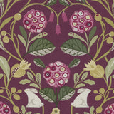 CLARKE AND CLARKE F1314/04.CAC.0 FORESTER PLUM Fabric - Eade's Wallpaper