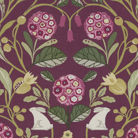 CLARKE AND CLARKE F1314/04.CAC.0 FORESTER PLUM Fabric - Eade's Wallpaper