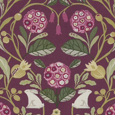 CLARKE AND CLARKE F1314/04.CAC.0 FORESTER PLUM Fabric - Eade's Wallpaper