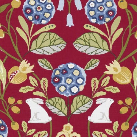 CLARKE AND CLARKE F1314/05.CAC.0 FORESTER ROUGE Fabric - Eade's Wallpaper
