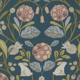 CLARKE AND CLARKE F1314/06.CAC.0 FORESTER TEAL/BLUSH Fabric - Eade's Wallpaper