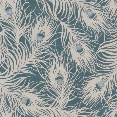 CLARKE AND CLARKE F1315/05.CAC.0 HARPER TEAL Fabric - Eade's Wallpaper