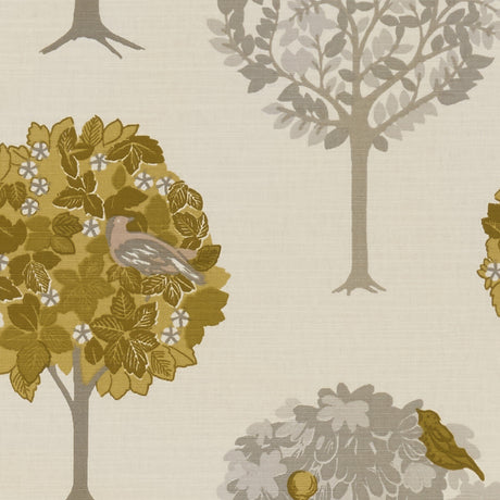 CLARKE AND CLARKE F1317/03.CAC.0 SHERWOOD OCHRE Fabric - Eade's Wallpaper