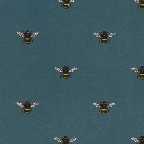 CLARKE AND CLARKE F1325/05.CAC.0 ABEJA TEAL Fabric - Eade's Wallpaper