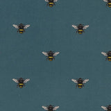 CLARKE AND CLARKE F1325/05.CAC.0 ABEJA TEAL Fabric - Eade's Wallpaper