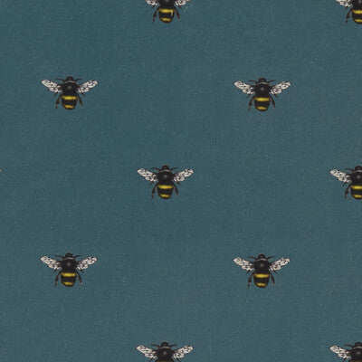 CLARKE AND CLARKE F1325/05.CAC.0 ABEJA TEAL Fabric - Eade's Wallpaper